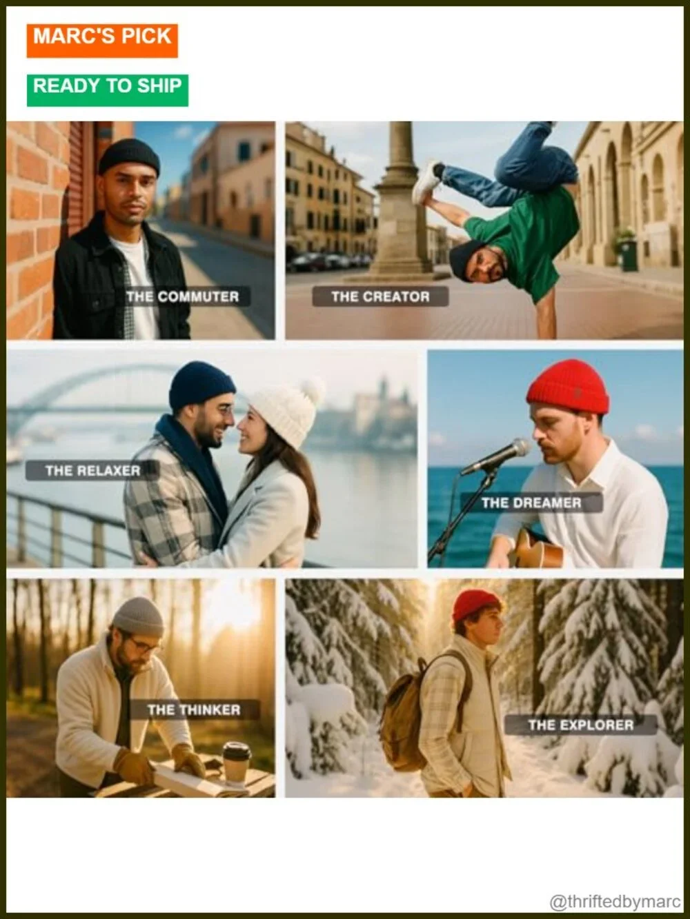Short Fisherman Beanie - Light Warmth Stretch Knit Skull Cap for Men Women
